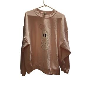 BE MY BOO Sweatshirt XL Baby Pink